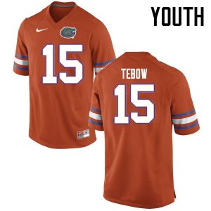 Youth Florida Gators #15 Tim Tebow NCAA Nike Orange Authentic Stitched College Football Jersey BTM3862VN